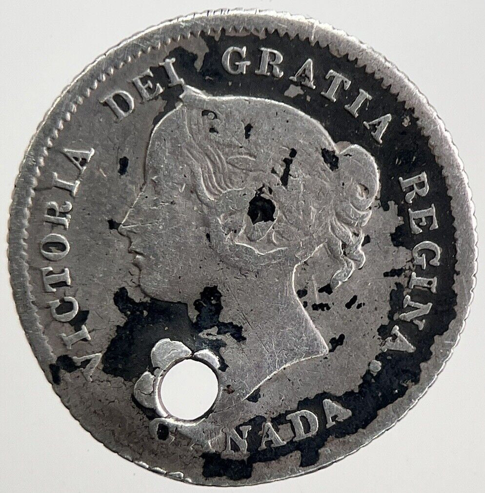 1874 - H Canada 5 Cents Silver Coin | Collectable Grade | a5529
