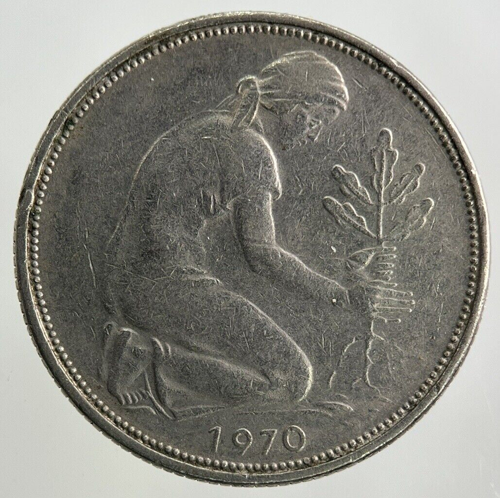 1970 Germany 50 Pfennig Coin | Fine Collectable Grade