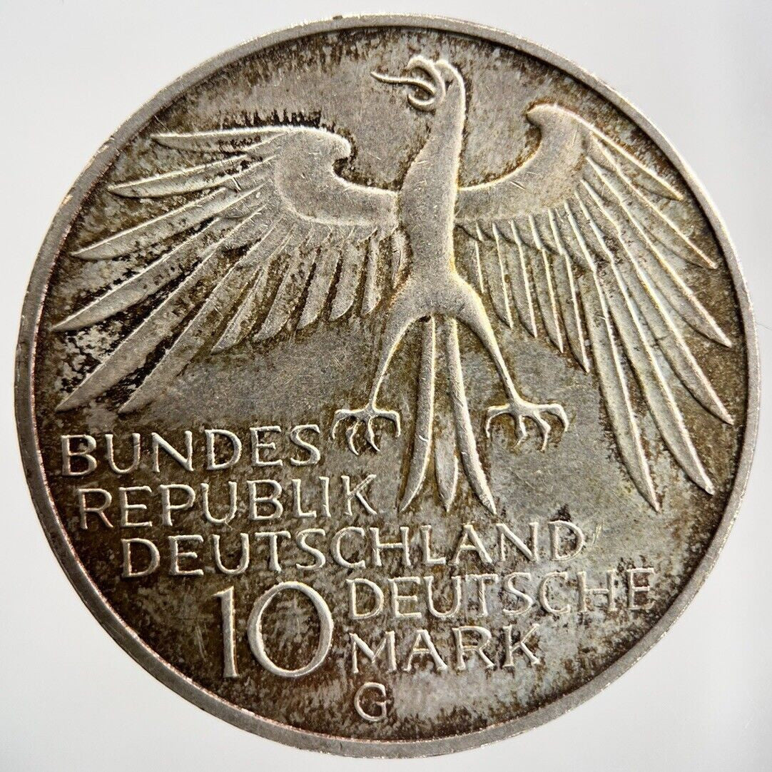 1972 - G 10 Mark Munich Olympics Silver Germany Coin | Collectable Grade | a1139