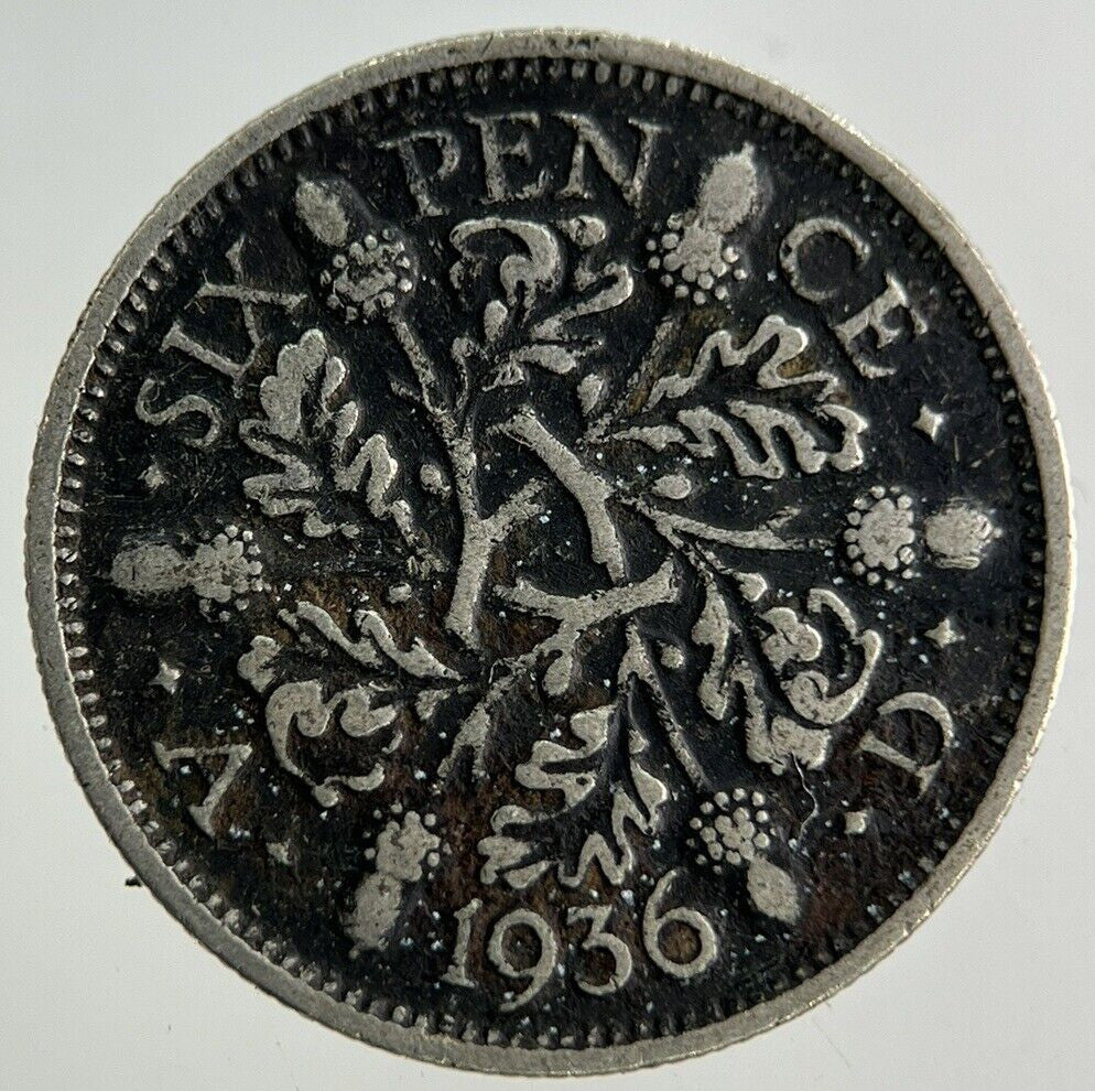 1936 George V Sixpence Silver Coin | Fine Collectable Grade