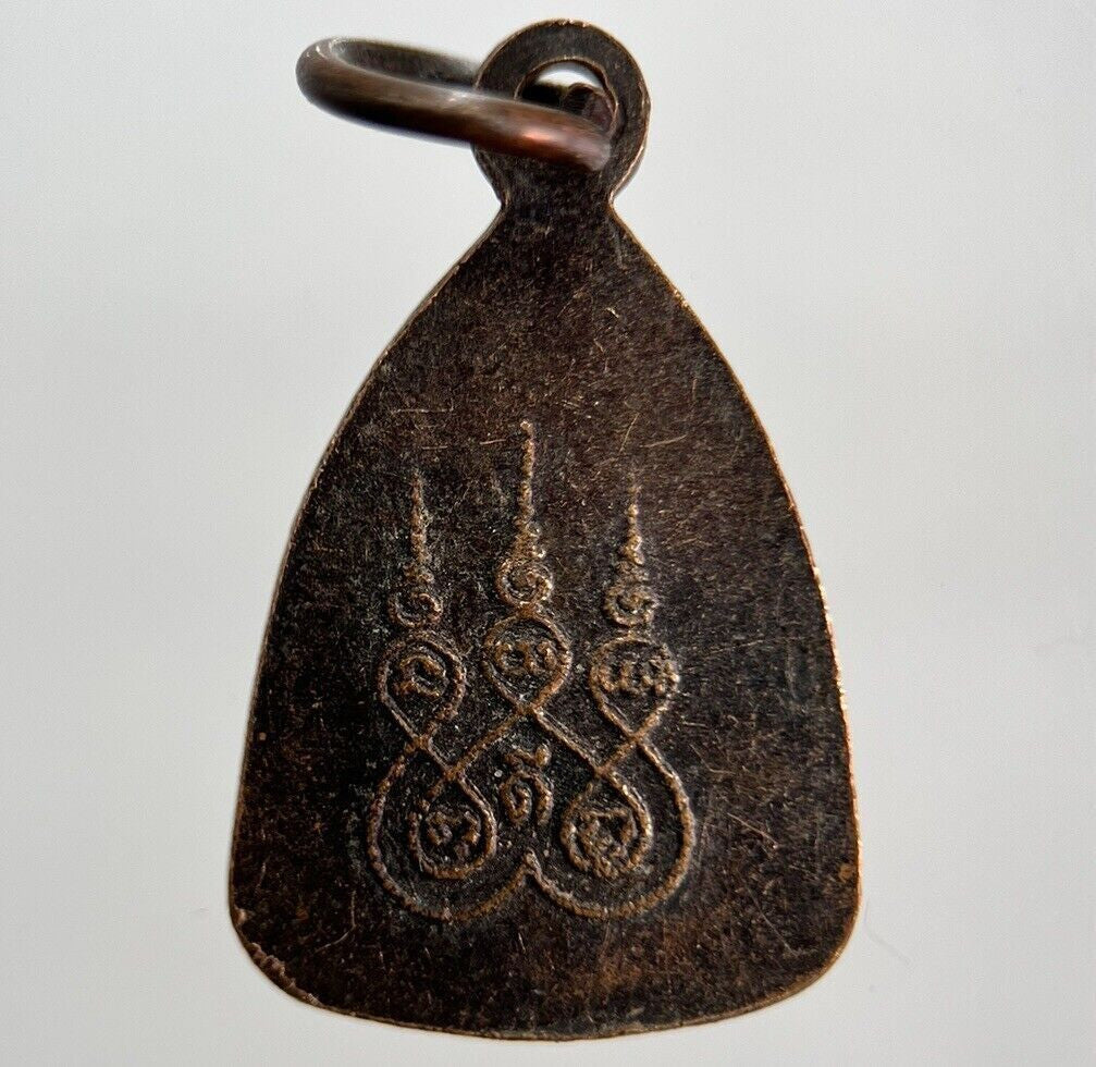 Old Vintage Thailand Buddha Necklace Charm Pendant Coin | Height 2.5cm | a093