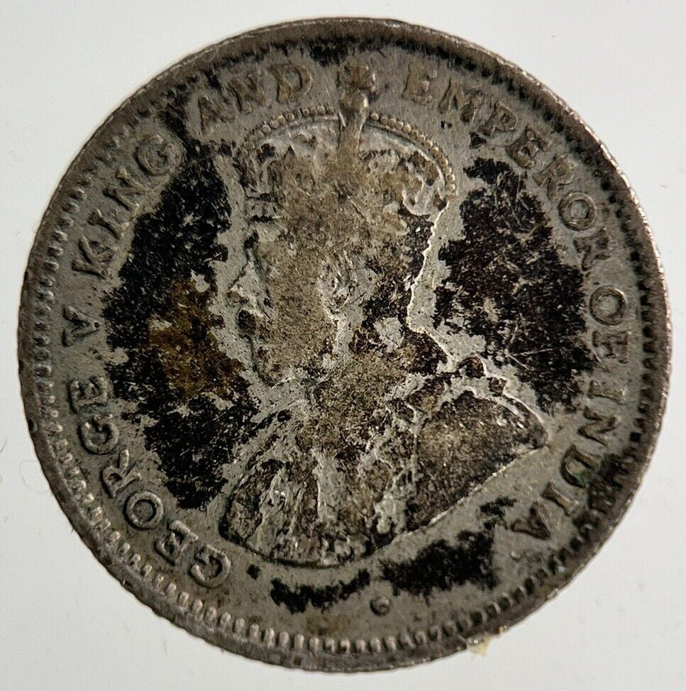 1920 Ceylon 25 Cents Silver Coin | Fine Collectable Grade