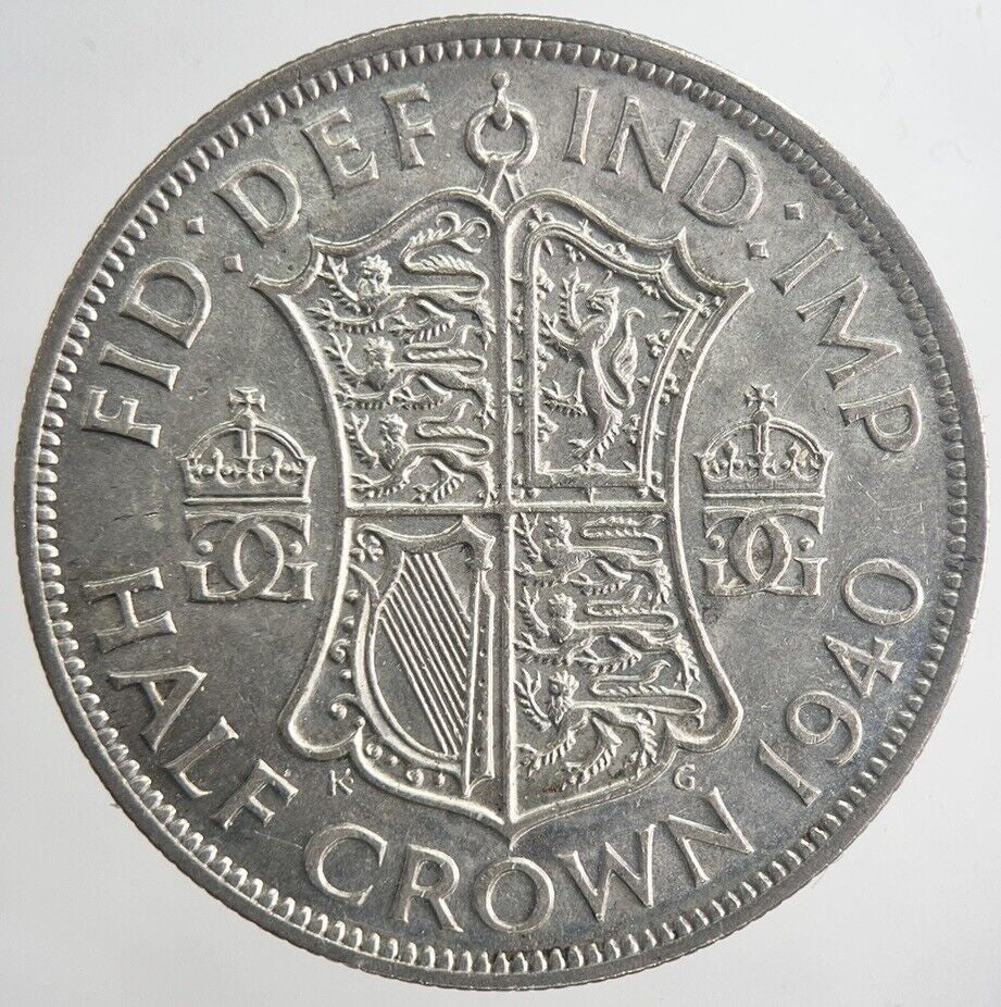 1940 George VI Half - Crown Silver Coin | Fine Collectable Grade | a6342
