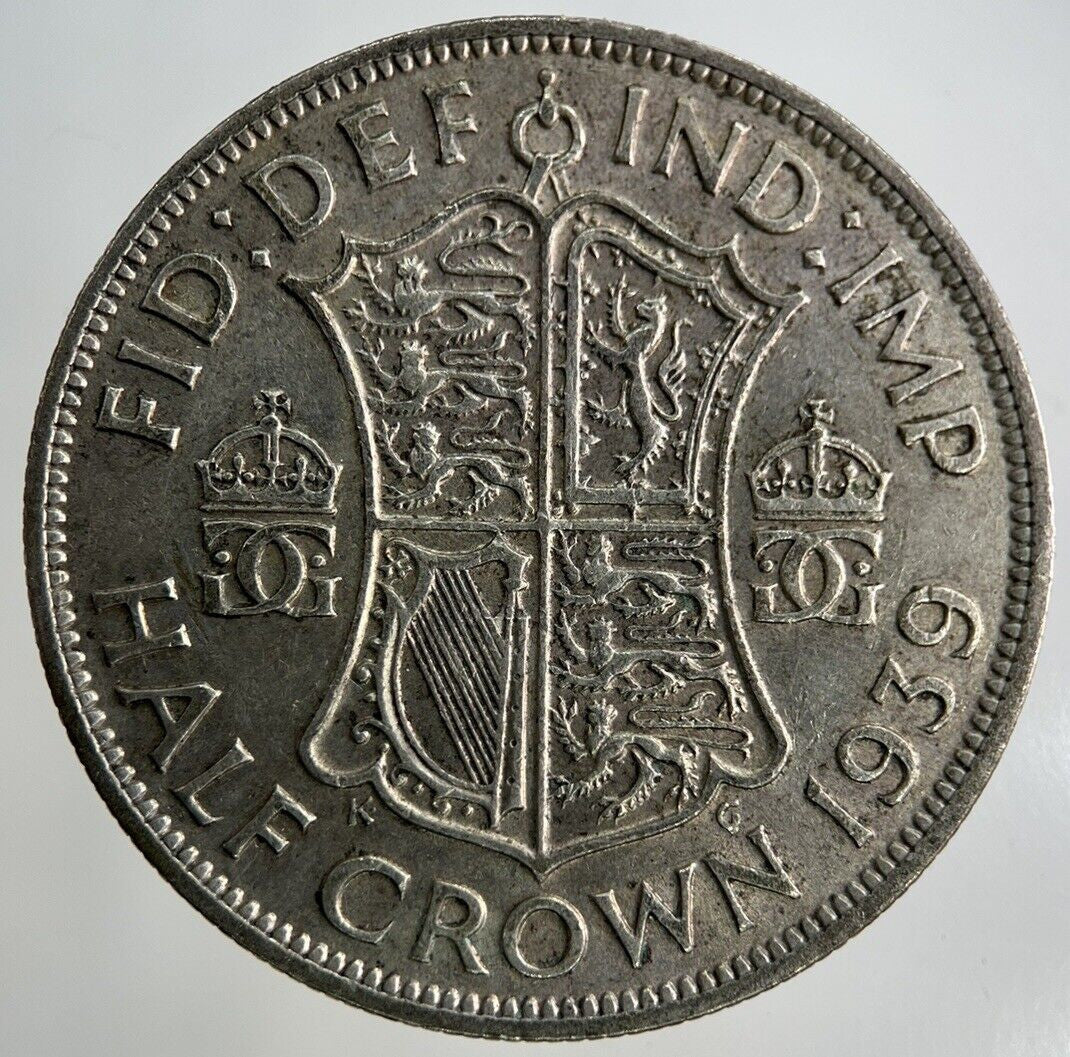 1939 George VI Half - Crown Silver Coin | Fine Collectable Grade