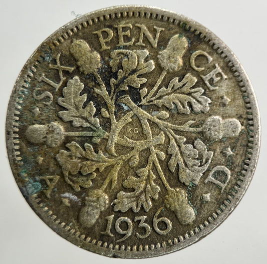 1936 George V Sixpence Silver Coin | Collectable Grade