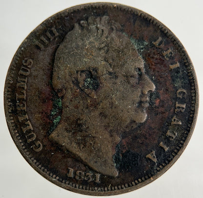 1831 William IV Farthing Coin | Fine Collectable Grade