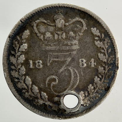 1884 Victoria Threepence Silver Coin | Collectable Grade