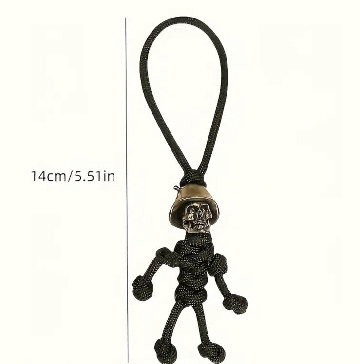 Camouflaged Metal Skull Soldier Shaped Keyring Premium Keychain Gift UK