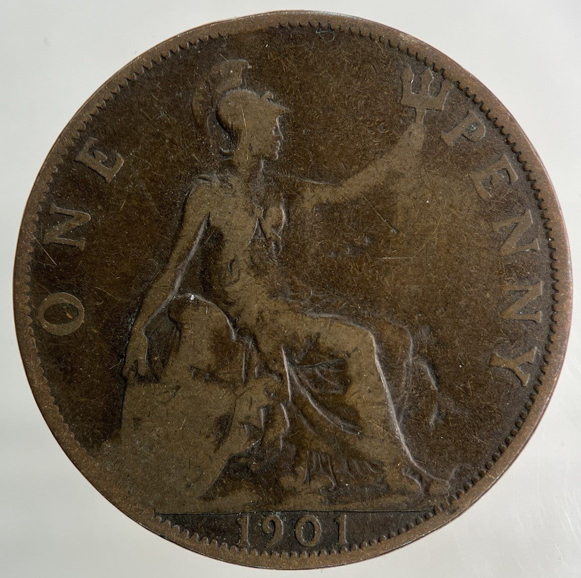 1901 Victoria One Penny Coin | Fair Grade