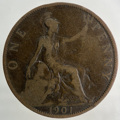 1901 Victoria One Penny Coin | Fair Grade