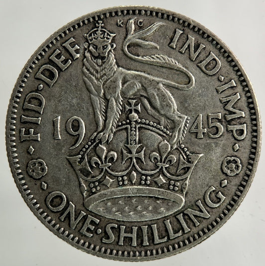 1945 George VI Shilling Silver Coin | Fine Collectable Grade