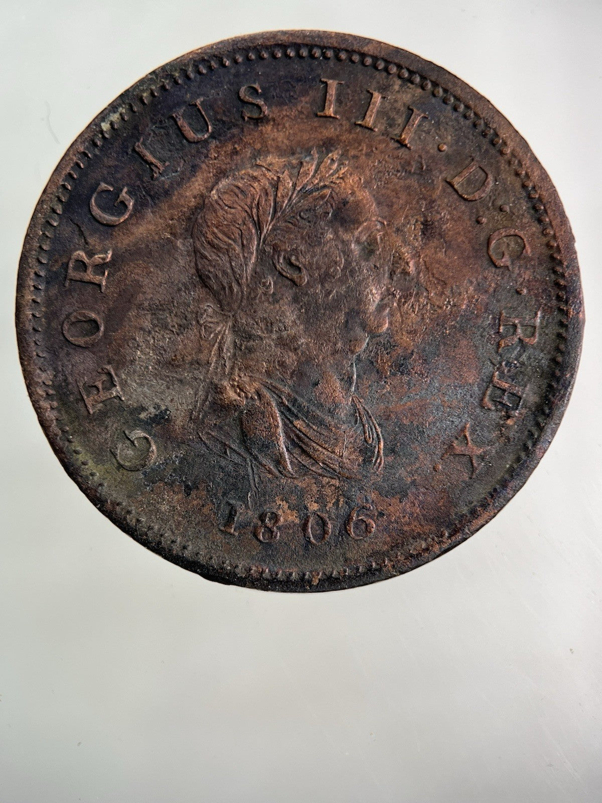 1806 George III 3rd Half - Penny Coin | Very Fine Grade