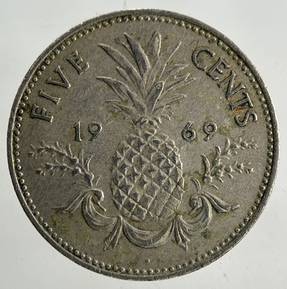 1969 Bahamas 5 Cents Coin | Fine Collectable Grade