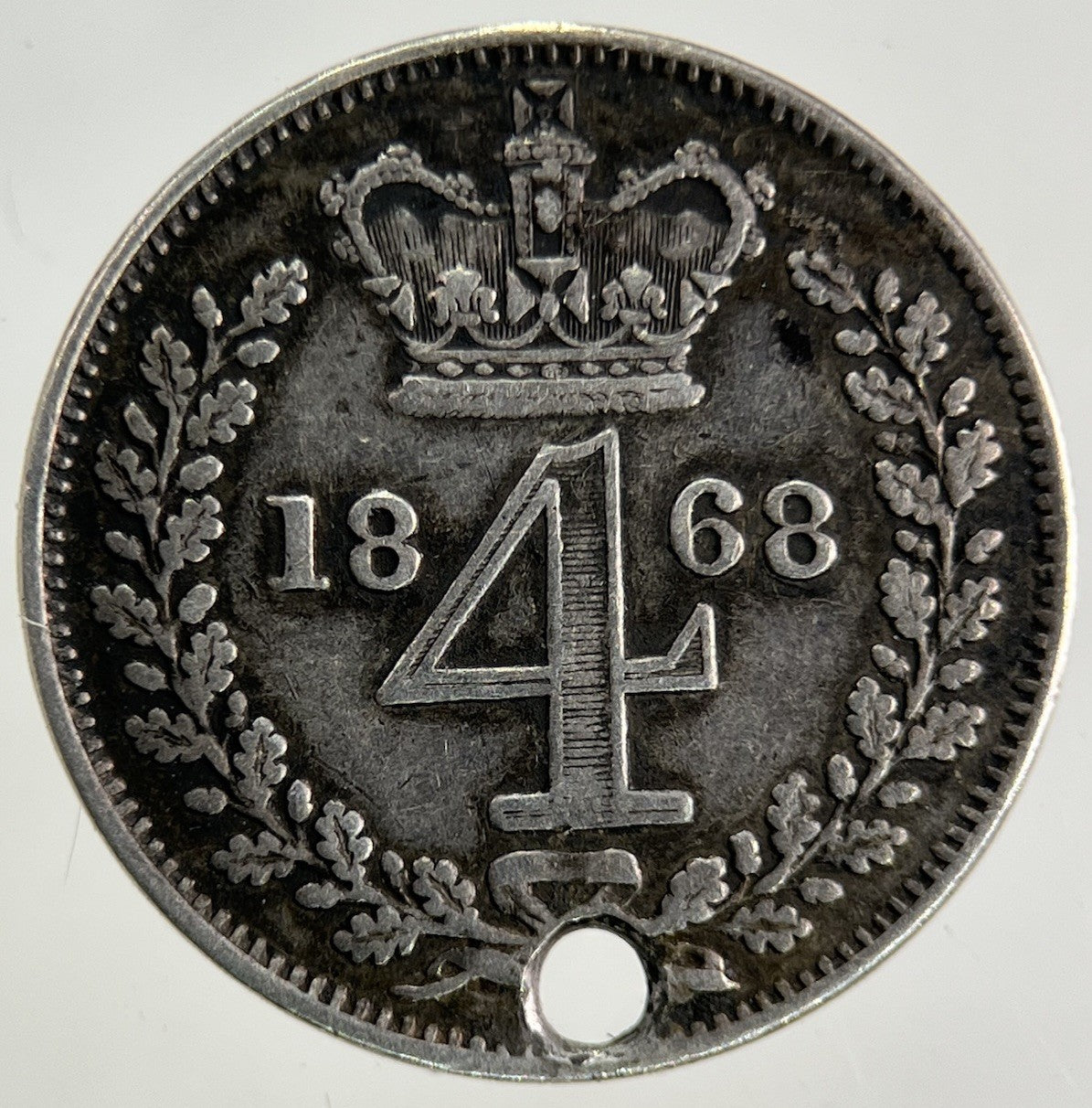 1868 Victoria Maundy Four - Pence Silver Coin | Very High Grade