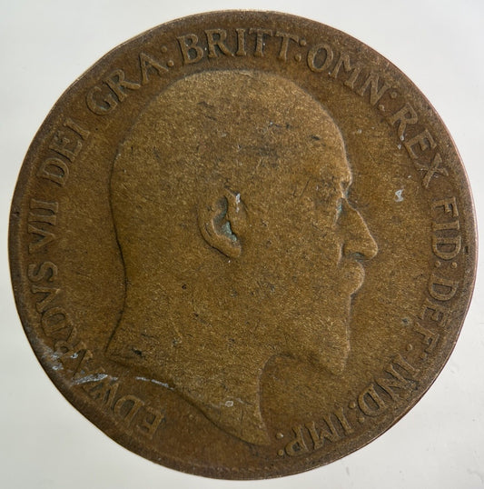 1909 Edward VII One Penny Coin | Collectable Grade