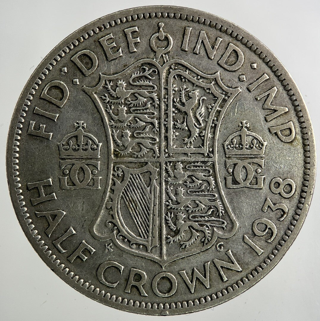 1938 George VI Half - Crown Silver Coin | Fine Collectable Grade