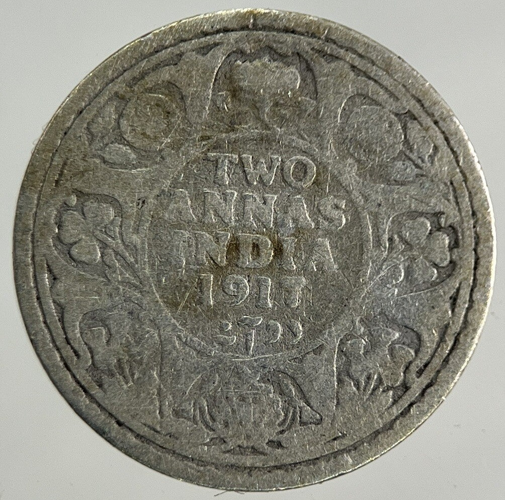 1917 India 2 Annas Silver Coin | Collectable Grade