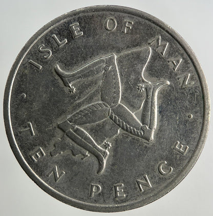1976 Isle Of Man 10p Ten - Pence Coin | Fine Collectable Grade
