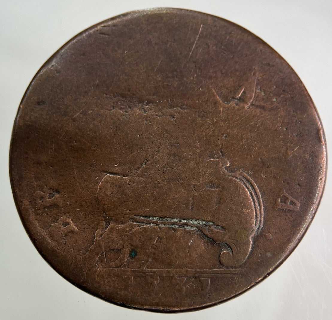 1731 George II 2nd Half - Penny Coin | Fair Grade