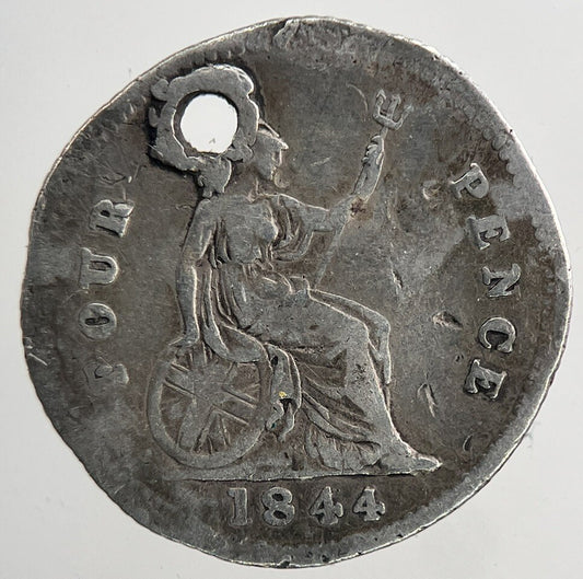 1844 Victoria Groat Four - Pence Silver Coin | Collectable Grade | a9321
