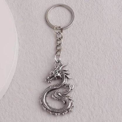 Metal Dragon Shaped Keyring Premium Keychain Gift UK