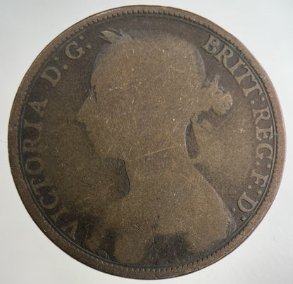 1889 Victoria One Penny Coin | Collectable Grade