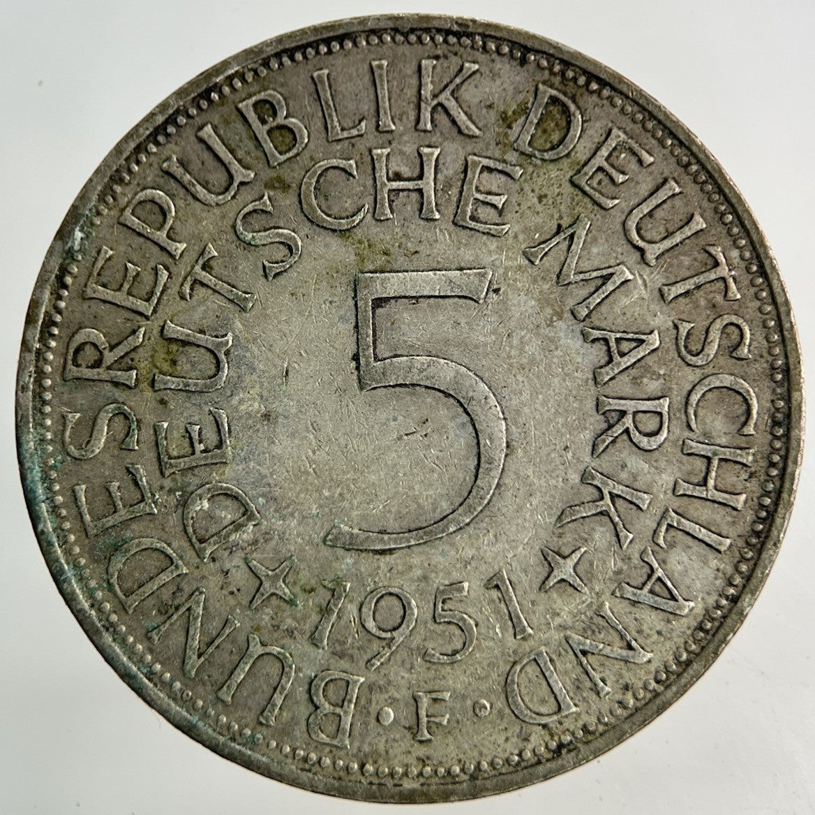 1951 Germany 5 Mark Silver Coin | Fine Collectable Grade