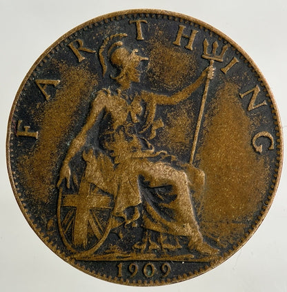 1909 Edward VII Farthing Coin | Fine Collectable Grade