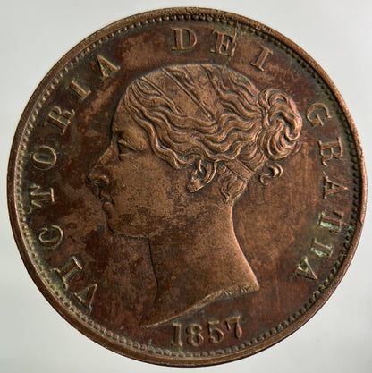 1857 Victoria Half - Penny Coin | Very Fine Grade