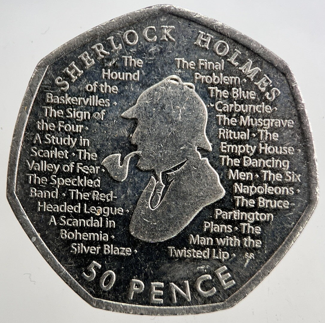 2019 Shelock Holmes 50p 50 Pence Coin | Fine Collectable Grade | a5387