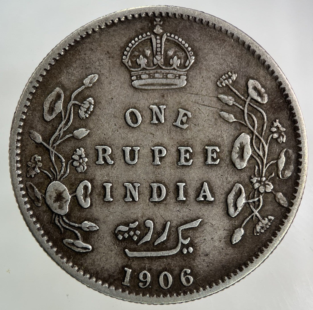 1906 India One Rupee Silver Coin | Very High Grade