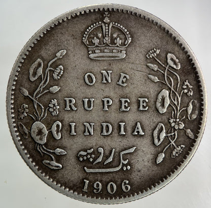 1906 India One Rupee Silver Coin | Very High Grade