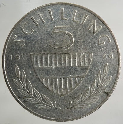 1960 Austria 5 Schilling Silver Coin | Fine Collectable Grade