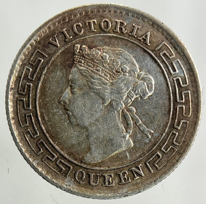 1894 Ceylon 10 Cents Silver Coin | Very High Grade