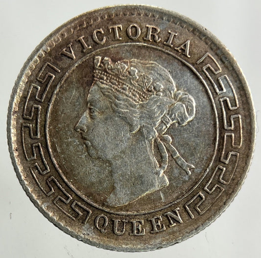 1894 Ceylon 10 Cents Silver Coin | Very High Grade