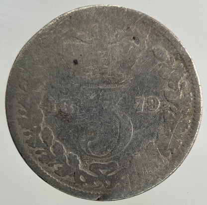1879 Victoria Threepence Silver Coin | Worn Grade