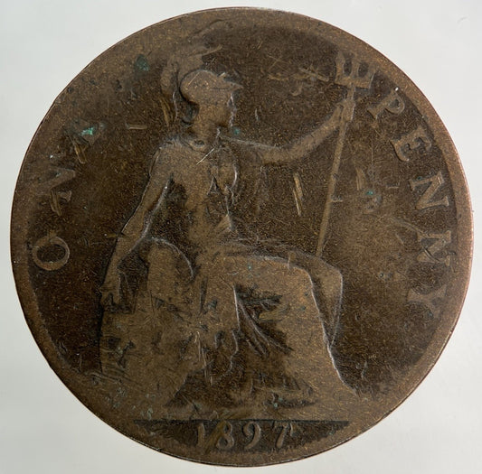 1897 Victoria One Penny Coin | Collectable Grade