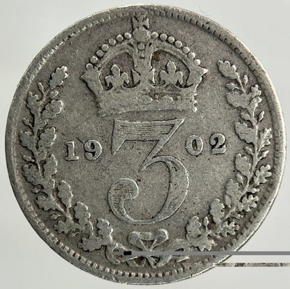 1902 Edward VII Threepence Silver Coin | Collectable Grade