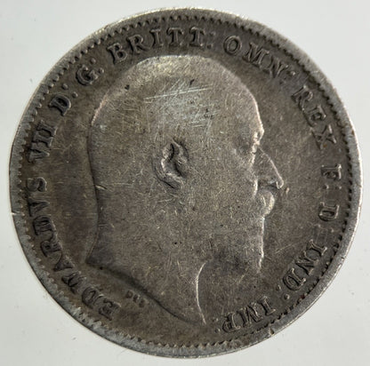 1906 Edward VII Threepence Silver Coin | Collectable Grade