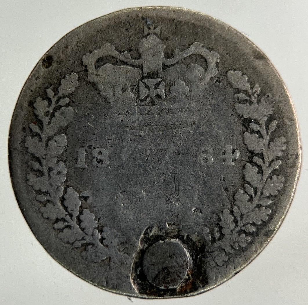1864 Victoria Threepence Silver Coin | Fair Grade