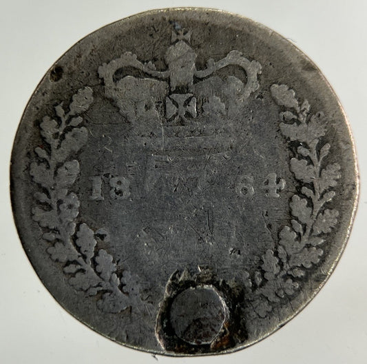1864 Victoria Threepence Silver Coin | Fair Grade
