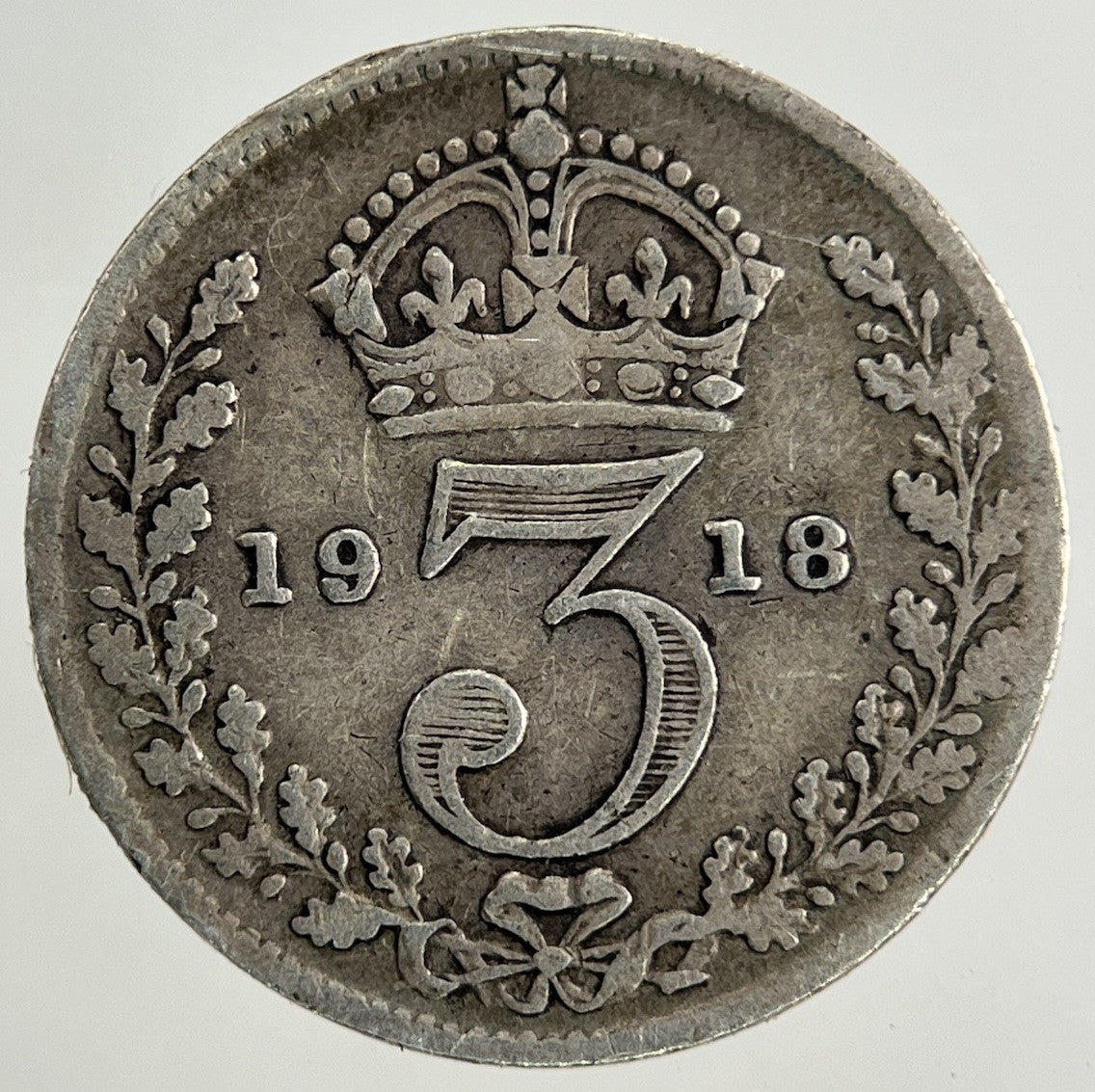 1918 George V Threepence Silver Coin | Collectable Grade