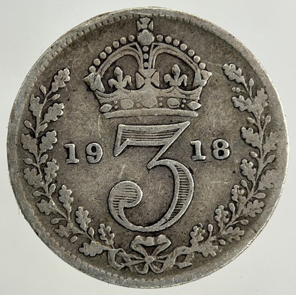 1918 George V Threepence Silver Coin | Collectable Grade