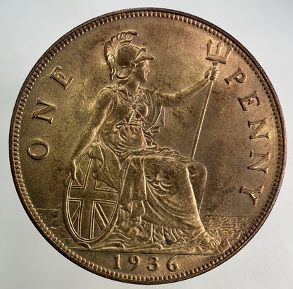 1936 George V One Penny Coin | Very Fine Grade