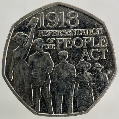 2018 Representation Of The People Act 50p Fifty - Pence Coin | Collectable Grade