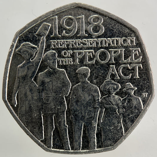 2018 Representation Of The People Act 50p Fifty - Pence Coin | Collectable Grade