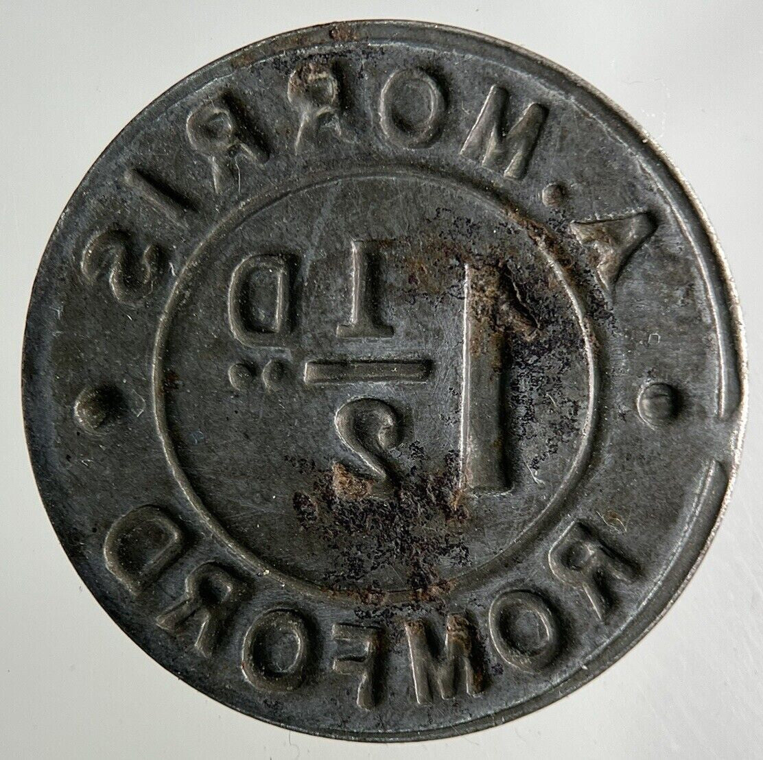 British A Morris Romford 1 1/2D Token Coin | Collectable Grade