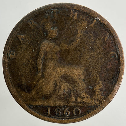1860 Victoria Farthing Coin | Fair Grade