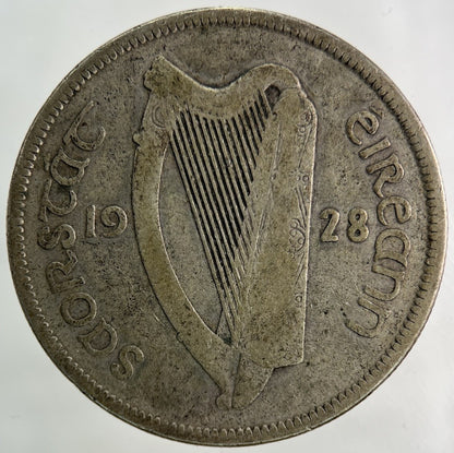 1928 Irish Half - Crown Horse Silver Coin | Collectable Grade