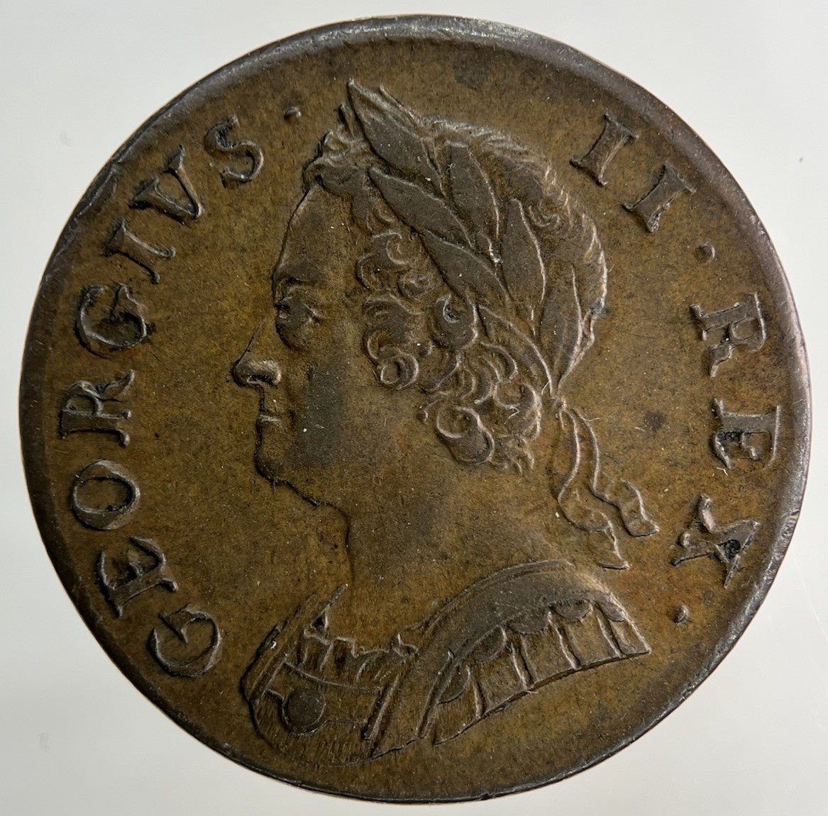 1751 George II 2nd Half - Penny Coin | Very High Grade